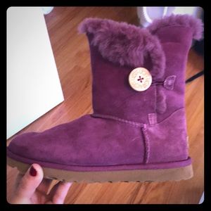 Purple Short Uggs with Button